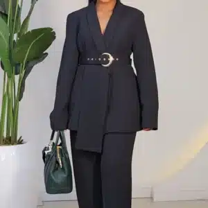 FRONT DRAPE BLAZERS & PANT SET 0301A - Image 2