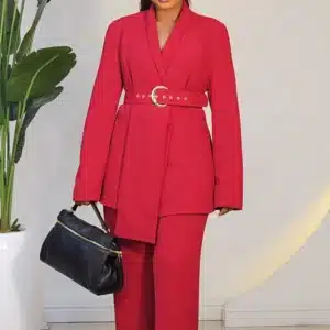 FRONT DRAPE BLAZERS & PANT SET 0301A - Image 3