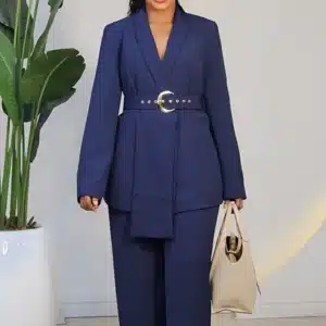 FRONT DRAPE BLAZERS & PANT SET 0301A