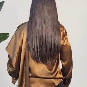 FRONT NECK DRAPE SATIN TOP 6951 - Image 5