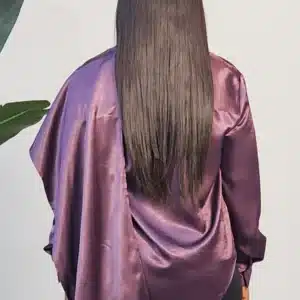 FRONT NECK DRAPE SATIN TOP 6951 - Image 6