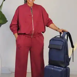 FRONT ZIP JUMPER & JOGGERS SET 2601A