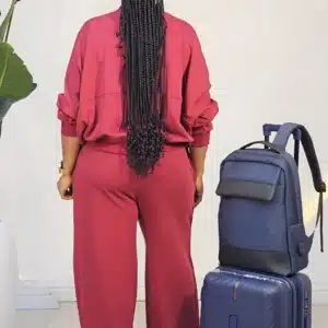 FRONT ZIP JUMPER & JOGGERS SET 2601A - Image 3