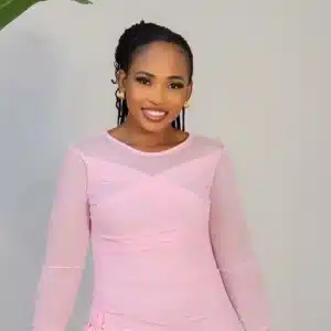 PLAIN MESH SIDE ROSE HEM MAXI DRESS 8030 - Image 3