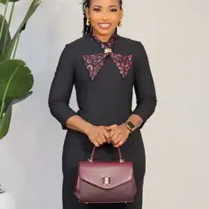 SCARF KNOT THIGH SLIT MIDI DRESS L794