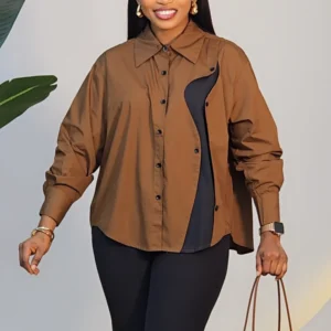 SIDE 2-TONE BUTTON SHIRT 1198