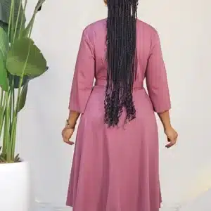 SIDE PLEAT & CHEST FLARE DRESS 6379 - Image 10