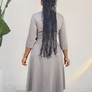 SIDE PLEAT & CHEST FLARE DRESS 6379 - Image 8