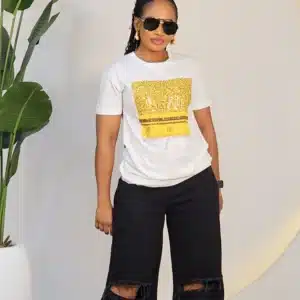 STUDDED ANIMAL PRINT FRONT INSCRIBE TSHIRT 0901 - Image 3