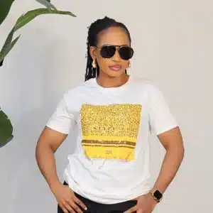 STUDDED ANIMAL PRINT FRONT INSCRIBE TSHIRT 0901 - Image 6