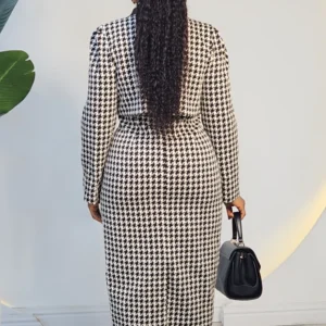 TOOTH PRINT JACKET & DRESS SET 8682 - Image 3