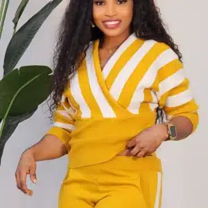 2IN1 KNOT STRIPE PANEL PANT SET - Image 3