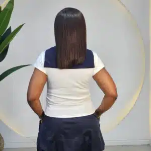 BACK CAPE KNOT TOP & SHORT SKIRT SET 2577 - Image 6