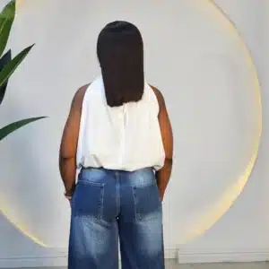 BUBBLE HEM PLEATED NECK TOP 8808 - Image 11