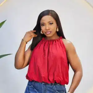 BUBBLE HEM PLEATED NECK TOP 8808 - Image 5