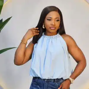 BUBBLE HEM PLEATED NECK TOP 8808 - Image 4