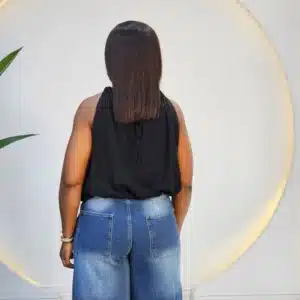 BUBBLE HEM PLEATED NECK TOP 8808 - Image 10