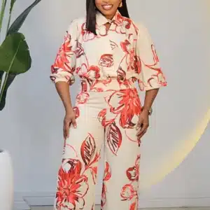 FLORAL SMOKEY WAIST 2IN1 PANT