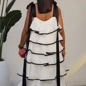 MULTI LAYER KNOT SPAG MAXI DRESS 8002 - Image 4