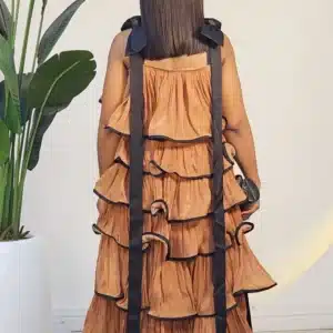 MULTI LAYER KNOT SPAG MAXI DRESS 8002 - Image 5