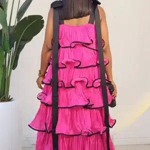 MULTI LAYER KNOT SPAG MAXI DRESS 8002 - Image 6