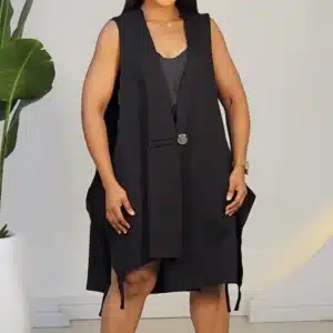 ONE BUTTON KIMONO JACKET 7389 - Image 2