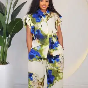 ORGANZA RUFFLE SLEEVE 2IN1 PANT