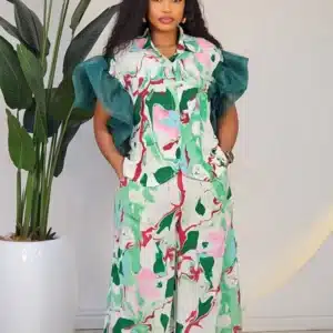 ORGANZA RUFFLE SLEEVE 2IN1 PANT - Image 2