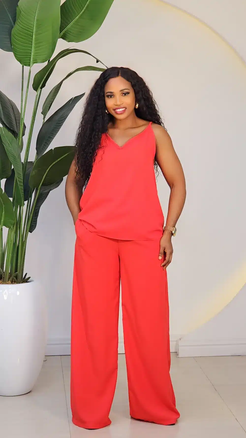 PLAIN SPAG & PALAZZO PANT 2IN1