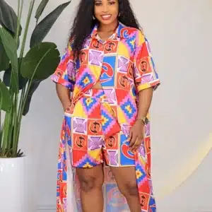 PRINT KIMONO 2IN1 SHORT