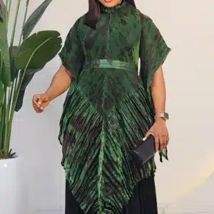 PRINT MIYAKE TOP & PLEAT PANT SET 2102 - Image 7