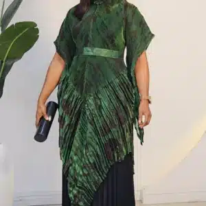 PRINT MIYAKE TOP & PLEAT PANT SET 2102 - Image 3