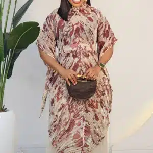PRINT MIYAKE TOP & PLEAT PANT SET 2102 - Image 2