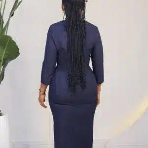 SIDE BUTTON DETAILED PEPLUM DRESS L795 - Image 6