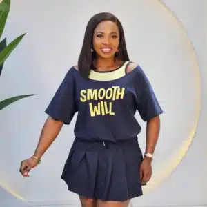 SMOOTH WILL FRONT INSCRIBED TOP & PLEAT SKIRT SET 2575 - Image 3