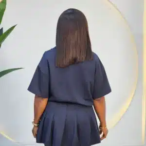 SMOOTH WILL FRONT INSCRIBED TOP & PLEAT SKIRT SET 2575 - Image 4