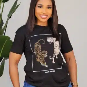 TIGER INSCRIBED FRONT TSHIRT 454 - Image 2