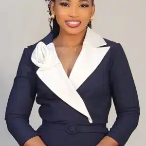 WHITE COLLAR ROSE MIDI DRESS L808 - Image 2