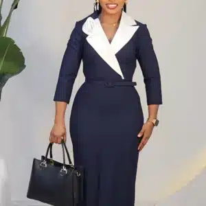 WHITE COLLAR ROSE MIDI DRESS L808