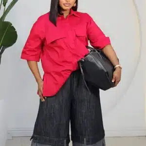 2-TONE CULOTTE MOM JEANS 69319 - Image 2