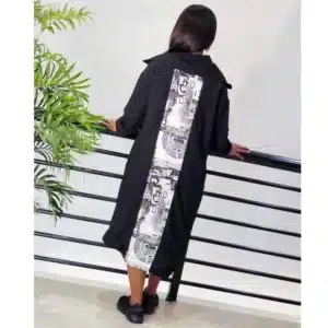 2-TONE FRONT ZIP COLLAR DRESS - Image 4