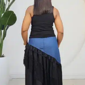 2-TONE LACE INSERTED SLANT DOWN SKIRT 2103A - Image 7