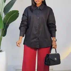 BACK BOW LACE INSERTED SHIRT 1603A - Image 5