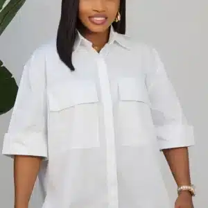 BOLD TURN UP FRONT POCKET SHIRT 2103A