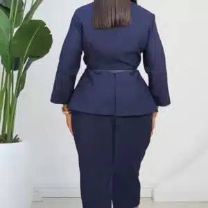 CHEST DETAILED PEPLUM MIDI DRESS L913 - Image 8