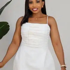 DETACHABLE CAPE A-LINE SHORT DRESS 970 - Image 6