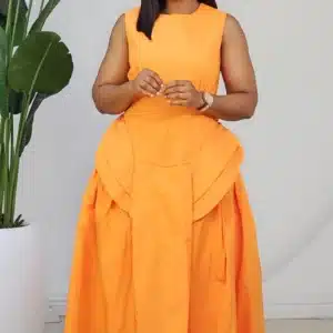 DOUBLE SIDE HEM SKATER DRESS 6177