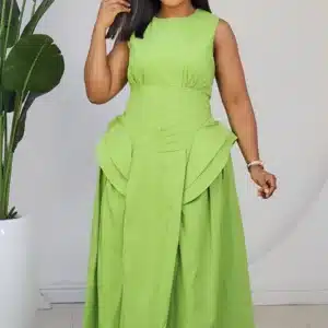 DOUBLE SIDE HEM SKATER DRESS 6177 - Image 2