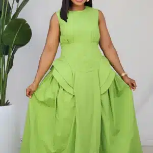 DOUBLE SIDE HEM SKATER DRESS 6177 - Image 10