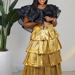 GLITTERS MULTI LAYERS SKIRT 2703A - Image 2